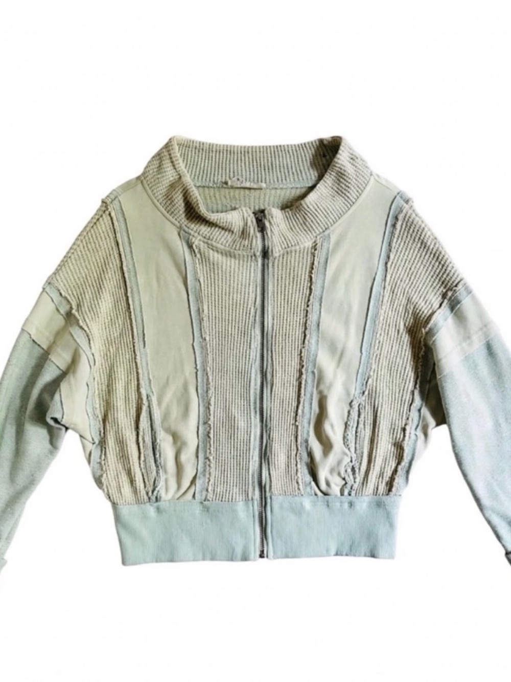 Oli & Hali Light Sage Green Zip-Front Women's Jacket - Size Small